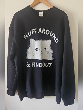 Black Cat Graphic Sweatshirt